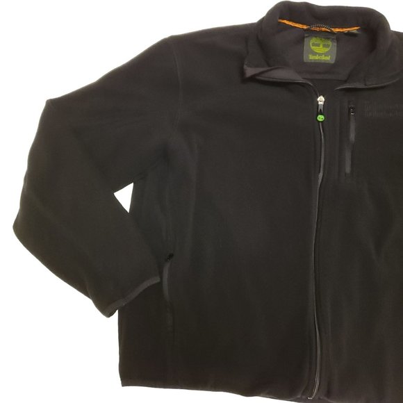 Timberland Fleece Jacket Full Zip Black Men's XXL - Picture 5 of 14